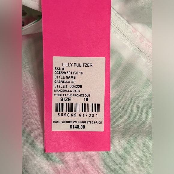 New! Lilly Pulitzer Gabriella Eyelet Lace Tropical Floral Top - Picture 5 of 11